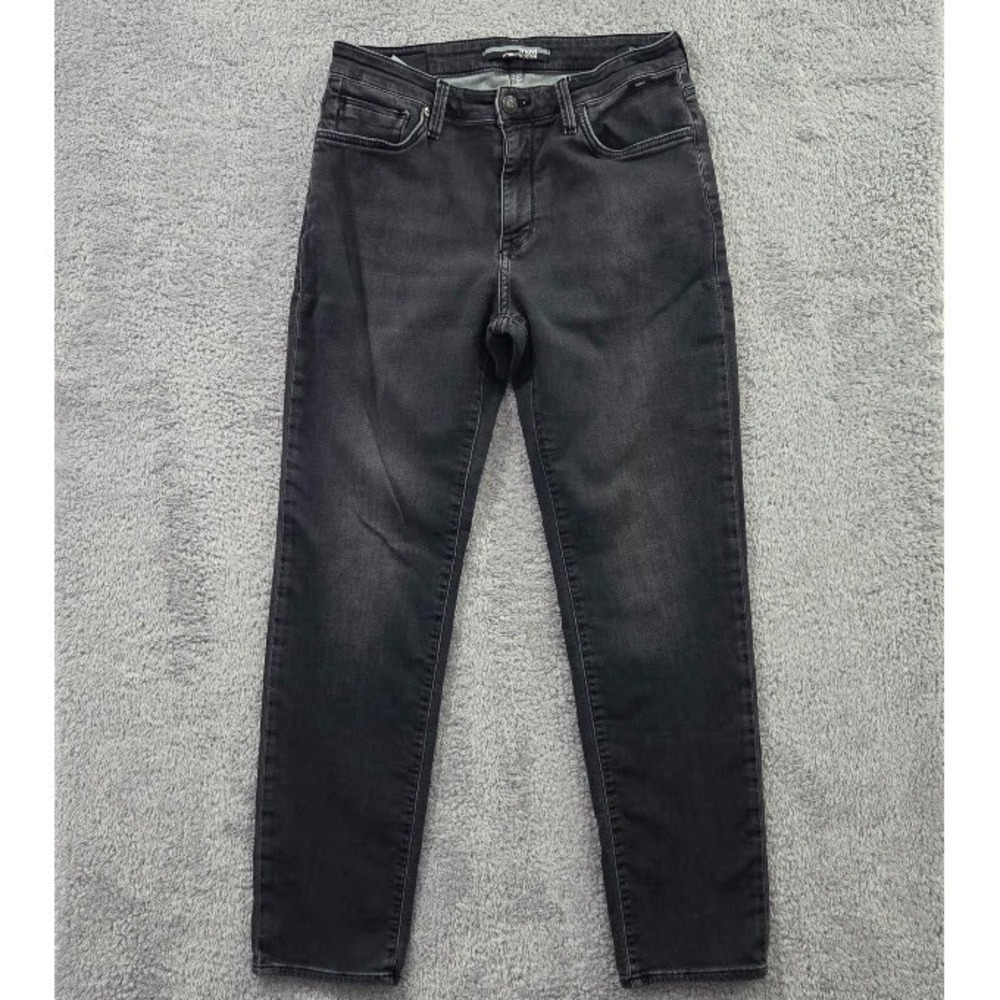 Mavi Steve Athletic Fit Jeans Mens 34x32 Washed Black Faded Tapered Stretch
